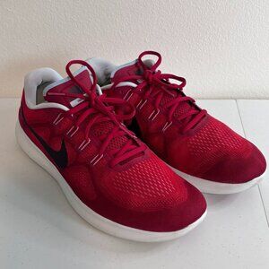 Nike Free RN 2017 Running Shoes Mens Size 13 Red Black Lightweight 880839-602